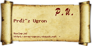 Práz Ugron névjegykártya